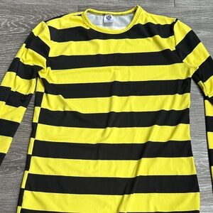 Stretch Is Comfort Yellow and Black Striped Long Sleeve Top